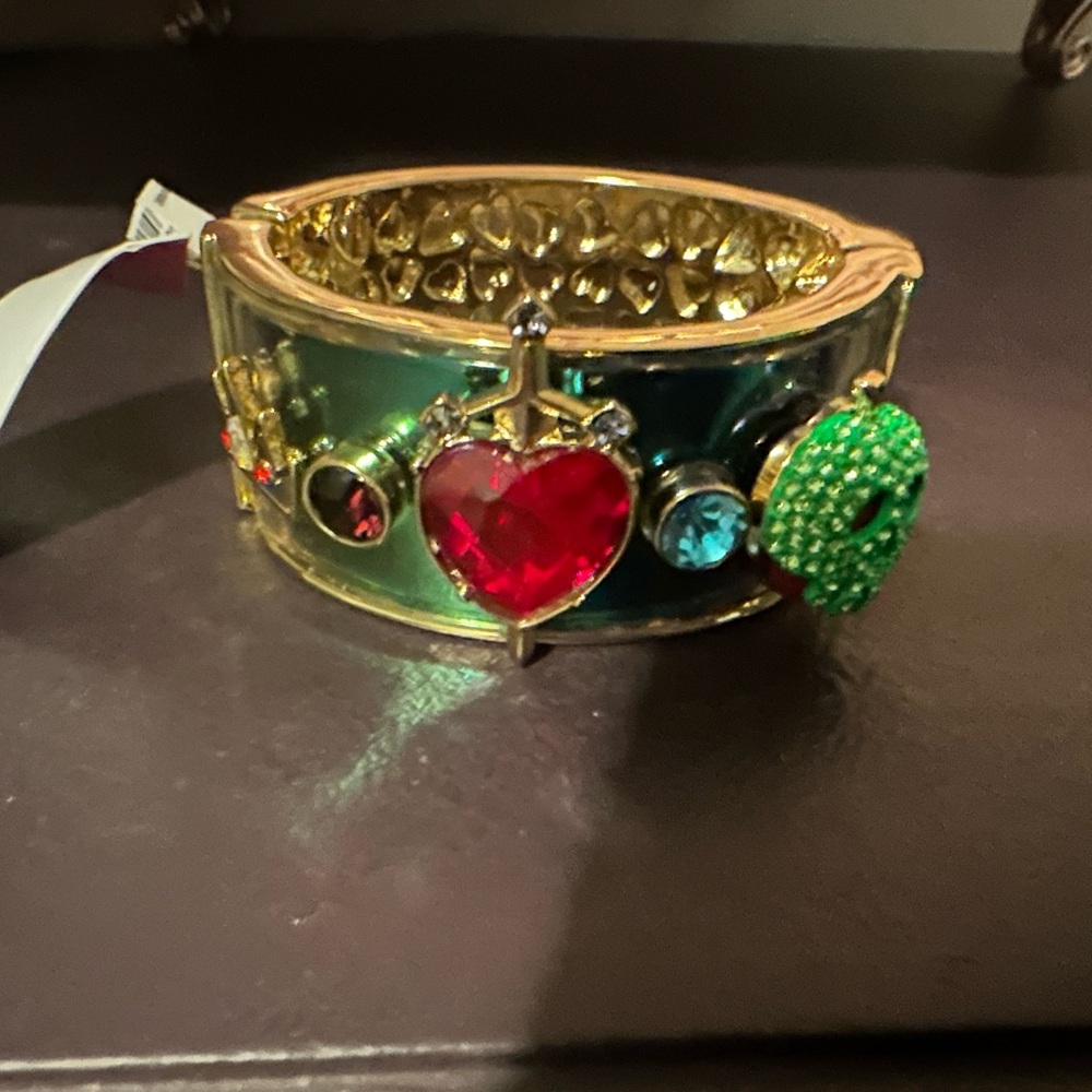 Betsey Johnson x Disney Evil Queen Gold Bracelet with Red and Green Accents